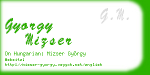 gyorgy mizser business card