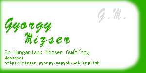 gyorgy mizser business card